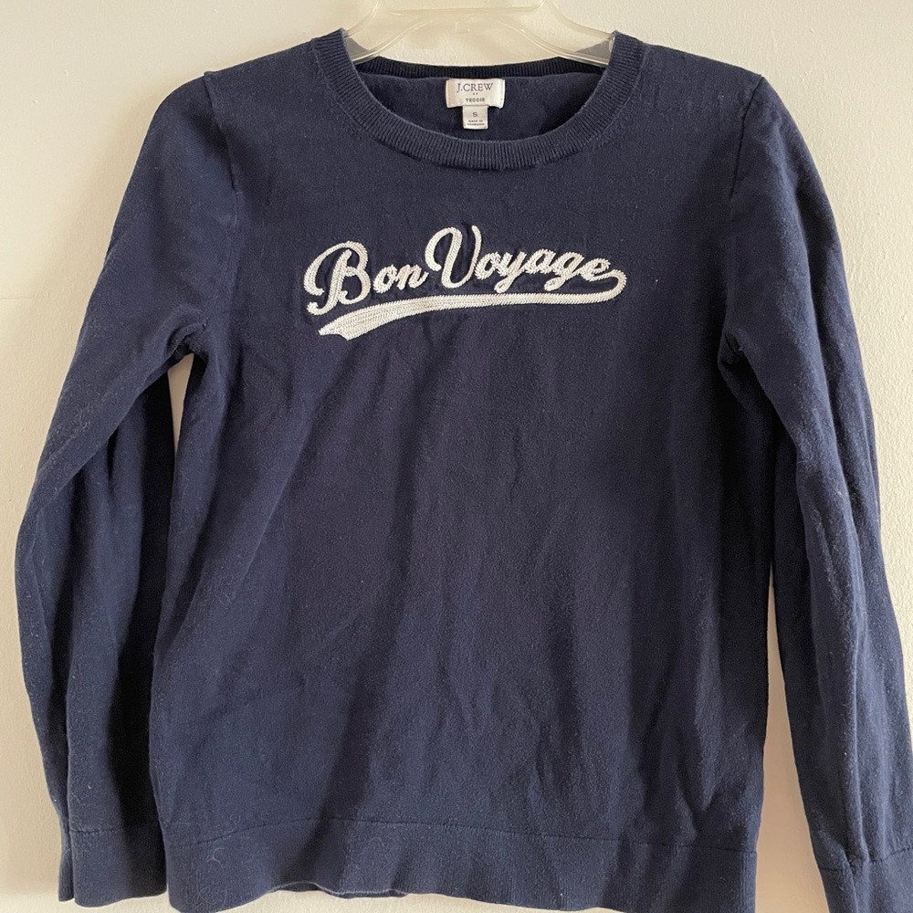 JCREW “Bon Voyage” Teddie Sweater- LIMITED EDITION